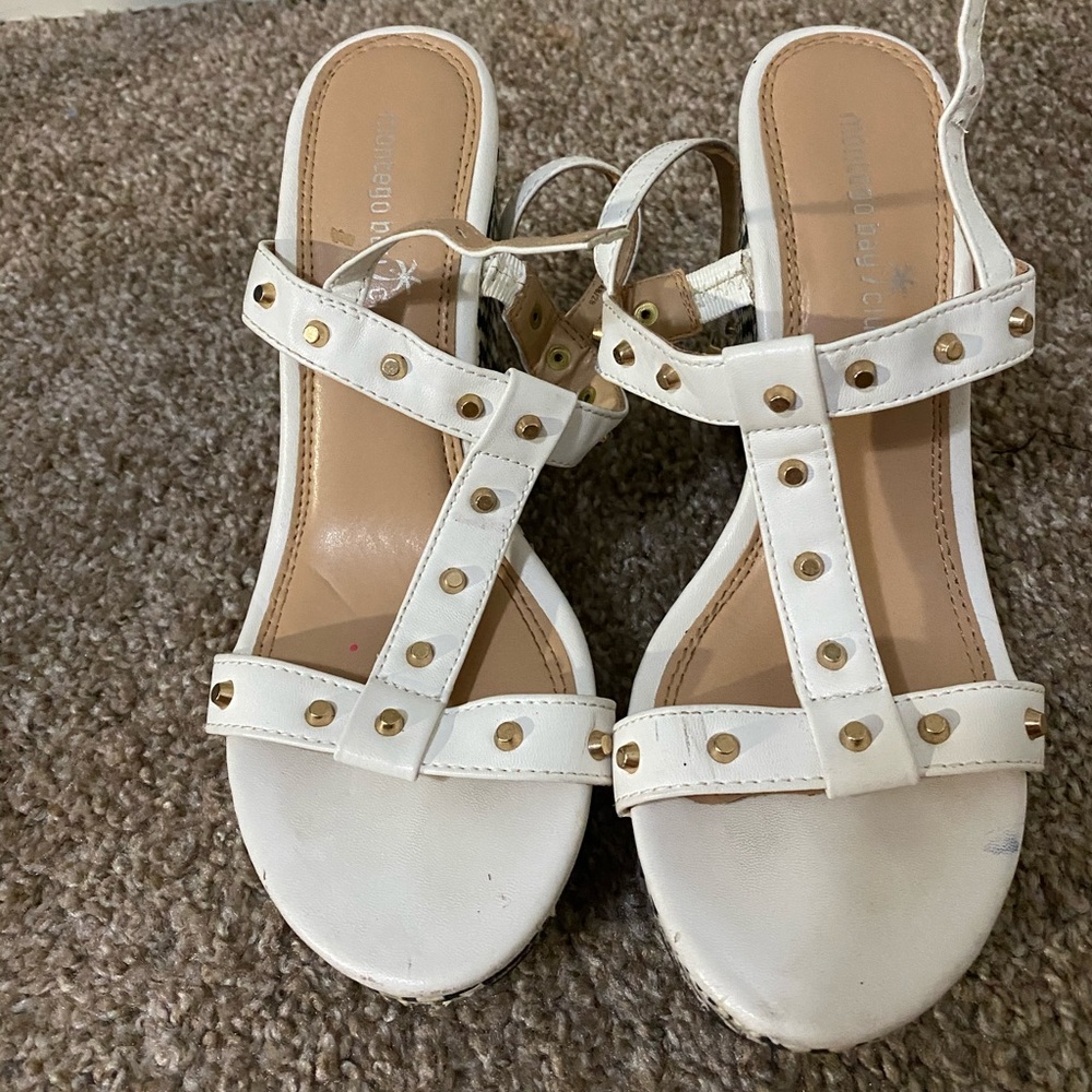 white platform sandals